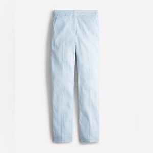 NWT J Crew Kate Straight Leg Pants in Linen Blend Light Blue Size 22